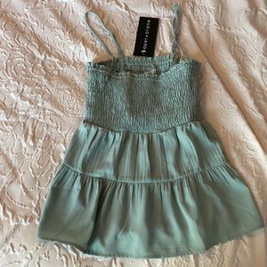 NWT Paper Crane XS Light Green Babydoll Tank Top